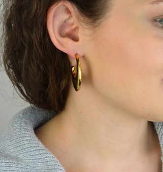 Kolczyki damskie Nomination Italy z kolekcji Ecclettica 134319 012. Wykonane ze stali szlachetnej, pokryte złotym kolorem metodą PVD. Eleganckie i trwałe, idealne na prezent (4).JPG